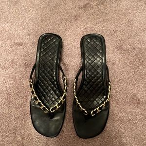 Dressy, wedge, flip-flops size 9